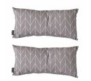 Lot De 2 Petits Coussins Polyester Gris 40 X 20 X 8 Cm