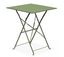 Table De Jardin Pliante Bistrot En Acier Vert Cactus