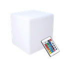 Cube LED Lumineux Polyéthylène Blanche