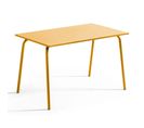 Palavas - Table Rectangle Acier Jaune