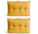 Lot 2 Coussins Palette Dossier Polyester Jaune 60x40x12 Cm