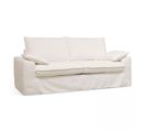 Canapé Convertible En Tissu Texturé 3 Places Blanc