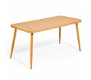 Table De Jardin En Aluminium Jaune Moutarde