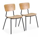 Lot De 2 Chaises En Bois Vintage