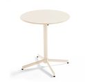 Palavas - Table De Jardin Ronde Bistro Inclinable En Acier Ivoire 70cm