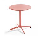 Palavas - Table De Jardin Ronde Bistro Inclinable En Acier Argile 70cm