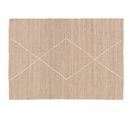 Tapis En Jute Naturel à Motif Losange Tissé Main 80 X 200 Cm