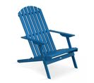 Fauteuil Relax Pliant En Bois D'eucalyptus Bleu Pacific