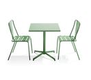 Palavas - Ensemble Table Inclinable De Jardin Et 2 Chaises Vert Cactus