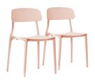 Lot De Deux Chaises En Polypropylène Rose