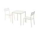 Ensemble Table De Terrasse 70cm Et 2 Chaises Blanc