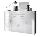 Buffet Anthracite Mat Et Blanc Laqué  (lxhxp) : 166,5 X 106,5 X 35