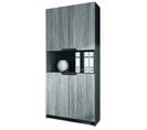 Armoire De Bureau Noir Mat Et Anthracite Avola  (lxhxp) : 82 X 184 X 37