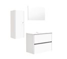 Meuble + Colonne Ivan S+ - L80cm - 2t - Blanc - Mélaminé - Livré En Kit