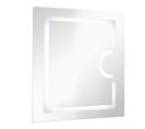 Miroir Rétro-éclairant Nevis - Argent - 60x80cm - Verre - Rond Grossissant