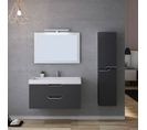 Meuble De Salle De Bain Calabro 1000 Gris Anthracite