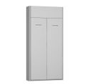 Armoire Lit Escamotable Dynamo Blanc Mat Ouverture Assistée Couchage 90*200 Cm