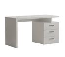 Bureau Ruby 3 Tiroirs Blanc Mat 130 X 70 Cm