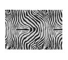 Tapis Zébré Noir Et Blanc Plat Ethnique En Coton Yaunde Noir 120x170