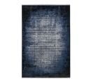 Tapis Design 3d Rayé Poils Ras Avec Franges Nath Bleu 160x230