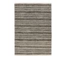 Tapis 100% Laine Plat Design Rectangle Indiana Gris 80x150