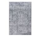 Tapis Gris Vintage Plat Rectangle Rayé Amir Gris 80x150