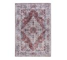 Tapis Rouge Vintage Plat Rayé Kashan Rouge 80x150