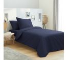 Housse De Couette 140 X 200 Unie Marine 100% Coton / 57 Fils/cm²