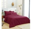 Housse De Couette 240 X 220 Unie Rouge 100% Coton / 57 Fils/cm²