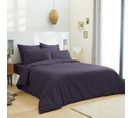 Housse De Couette 240 X 220 Unie Prune 100% Coton / 57 Fils/cm²