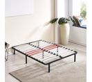 Sommier Somikit 160 x 200 cm - Résistant et confortable - Lattes renforcées - Pieds inclus