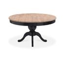 Table Ronde Extensible En Bois Massif Sidonie Noir