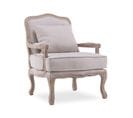 Fauteuil Gustave Style Louis Xv Tissu Beige