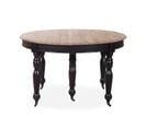 Table Ronde Extensible En Bois Massif Lavandou Noir