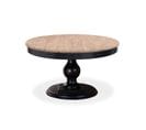 Table Ronde Extensible En Bois Massif Héloïse Bois Naturel Et Pied Noir