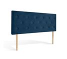 Tête De Lit Capitonnée Théa 160 cm Velours Bleu Foncé