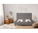 Sommier relaxation 2x90x200 cm EPEDA ZEN tissu gris anthracite