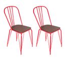 Lot De 2 Chaises Métalliques Rouges - Scarlet