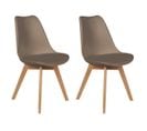 Lot De 2 Chaises Scandinaves Taupe - Medaline