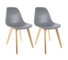 Lot De 2 Chaises Scandinaves Grises - Melya