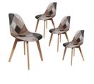 Lot De 4 Chaises Scandinaves Aspect Vieux Cuir - Melo