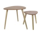 Lot De 2 Tables Gigognes Triangulaires Effet Bois - Bruna