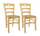 Lot De 2 Chaises Naturelles Et Assises En Paille - Suzy