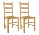 Lot De 2 Chaises Naturelles Et Assises En Paille - Orta