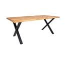 Table Repas 200cm Plateau Chêne Et Pieds Acier - Ciotat