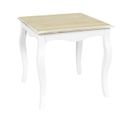 Table D'appoint Blanche Plateau Effet Bois - Clemence