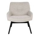 Fauteuil Noyer Massif Noir Et Tissu Sable - Harrow