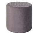 Pouf Rond Ø34cm Velours Coloris Gris - Bubbel