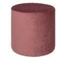 Pouf Rond Ø34cm Velours Coloris Rose - Bubbel