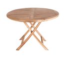 Table Jardin Ronde Ø100cm Teck Naturel - Destin